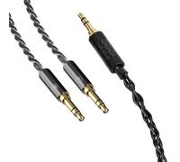 Linkidea Cable de audio 6N mejorado para auriculares HIFIMAN Edition XS, SUNDARA, Arya, HE400SE, Ananda, Denon AH-D7200, cable de repuesto XLR de 4 pines a macho dual de 3,5 mm (3.5mm Male)