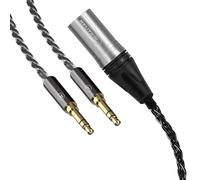 Linkidea Cable de audio 6N mejorado para auriculares HIFIMAN Edition XS, SUNDARA, Arya, HE400SE, Ananda, Denon AH-D7200, cable de repuesto XLR de 4 pines a macho dual de 3,5 mm (4pin XLR Male)