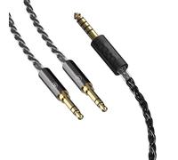 Linkidea Cable de audio de mejora compatible con HIFIMAN Sundara, Ananda, Arya, HE400SE, HE4XX, HE-400i, Denon AH-D7200 6N OCC de 4,4 mm a doble 3,5 mm equilibrado (1,5 m / 4,9 ft)