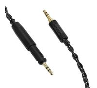 Linkidea Cable de audio mejorado compatible con auriculares Audio Technica ATH-R50X, 6N OCC, cable auxiliar de repuesto de 3.5 mm para amplificador de auriculares de escritorio, etc. (negro 1.5 m)