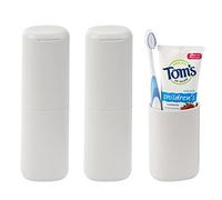 Linkidea - Caja de Almacenamiento portátil para cepillos de Dientes y Pasta de Dientes, Paquete de 2, Camping, Escuela, Viajes de Negocios, baño, Soporte para cepillos de Dientes