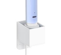 Linkidea - Cargador de Pared para Cepillo de Dientes eléctrico con Organizador de Cables, Soporte Adhesivo para cepillos, Compatible con Oral-B iO 3/5, Smart, Pro y Genius (Solo Cargador Ovalado)