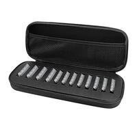 Linkidea Estuche de viaje de 8 cuchillas, caja de almacenamiento para cortadora de pelo y recortadora, organizador de protección para herramientas de peluquería (negro)