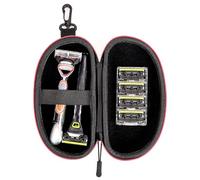Linkidea Estuche de viaje de EVA para hojas de afeitar, bolsa protectora para hojas de afeitar de repuesto, compatible con Gillette Fusion 5 Power,Fusion 5 ProGlide,Sensor 3 y Dorco Pace 6 Pro (negro)