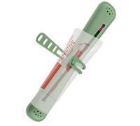 Linkidea Estuche de viaje manual para cepillo de dientes con correa para pasta de dientes, contenedor de cepillo de silicona, almacenamiento protector compatible con Oral-B CrossAction, Colgate 360