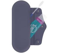 Linkidea Estuche de Viaje Manual para Pasta de Dientes, Bolsa de Cepillo de Silicona con Cierre magnético, Almacenamiento Protector Compatible con Colgate ExtraClean, Oral-B CrossAction (Violeta)