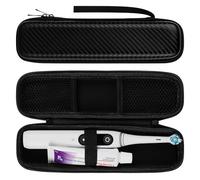 Linkidea Estuche de Viaje para Cepillo de Dientes eléctrico con Bolsillo para Cabezal de Repuesto, Compatible con cepillos de Dientes Oral-B iO Series y Philips Sonicare, con Funda Protectora rígida