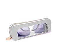 Linkidea - Estuche extragrande para gafas de sol, estuche grande para gafas de sol, estuche de viaje compatible con Ray-Ban Square Shaped, Aviator Reverse, Old Aviator y más (gris)