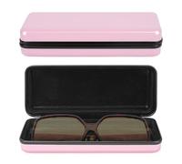 Linkidea Estuche para gafas de sol de gran tamaño, estuche grande para gafas de sol, bolsa de viaje compatible con TOM FORD DAX, gafas Rayban rectangulares/de aviador de titanio (rosa)