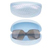 Linkidea Estuche para gafas de sol, estuche para montura de gafas de sol, bolsa de viaje compatible con Ray-Ban Square Shaped/Aviator Reverse/William Titanium (azul)