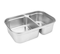 Linkidea Fiambrera eléctrica de acero inoxidable 304,compatible con SOHIDA de 1,5 l,bandeja reutilizable extraíble de 8,7'' de largo,organizador de alimentos de repuesto con 2 compartimentos(plateado)