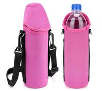 Linkidea Funda de neopreno para botella de agua para 20/23/25 fl oz, compatible con botellas desechables Smartwater, Evian, Waiakea, bolsas de agua para botellas aisladas (Rosa rojo)