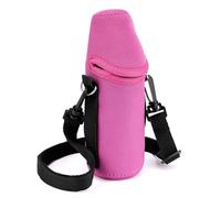 Linkidea Funda de neopreno para botella de agua para botellas de agua desechables Smartwater, Evian, Crystal Geyser de 16,9 onzas líquidas, bolsa de transporte de agua embotellada aislada (Rosa rojo)