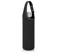 Linkidea Funda de neopreno para botellas de agua compatible con Lifewtr de 16,9/20 onzas líquidas, funda para botellas de agua portátil con correa de transporte p (Negro)