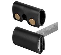 Linkidea - Funda de piel vegana para cabezal de maquinilla de afeitar de seguridad, accesorios de afeitado con maquinilla de afeitar Butterfly compatibles con Merkur 34C Hd, 34C, 23C (negro)