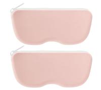 Linkidea Funda de silicona extra grande para gafas de sol con cremallera, paquete de 2 organizadores de lentes de sol, bolsa suave compatible con CELINE CL40227U Versace VE4395 Gucci GG0595S GG0875S