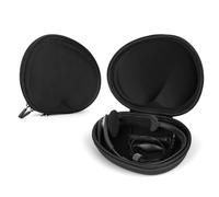 Linkidea Funda de transporte para auriculares compatible con Logitech Stereo, Plantronics Blackwire 3220, Jabr Engage 75 y más, bolsa de viaje rígida protectora de repuesto (negro)