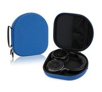 Linkidea Funda de transporte para auriculares compatible con Sennheiser PXC 550-II, Corsair Virtuoso PRO, JBL Live 650BTNC, funda de viaje protectora de repuesto con almacenamiento de cables (azul)