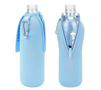 Linkidea - Funda desechable para botella de agua (1 unidad), compatible con Smartwater de 16.9/20 onzas líquidas y Evian de 16.9 onzas líquidas. Funda de neopreno aislante con cierre de cremallera