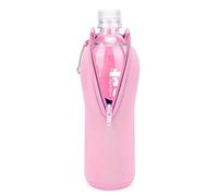 Linkidea Funda desechable para Botellas de Agua Smartwater de 16.9/20Fl Oz y Evian de 16.9Fl Oz. Funda Aislante de Neopreno con Cierre de Cremallera, Color Rosa