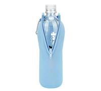 Linkidea Funda desechable para Botellas de Agua Smartwater de 16.9/20Fl Oz y Evian de 16.9Fl Oz. Funda Aislante de Neopreno con Cierre de Cremallera (Paquete de 1 / Azul Claro)