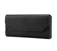 Linkidea Funda extra grande para gafas de sol, organizador de gafas de sol de cuero vegano, bolsa suave compatible con GUCC1 GG0595S GG0875S GG0351S GG1087S RayBan RB4840S RB2132 RB3707 (XL, negro