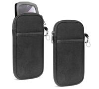 Linkidea Funda extragrande para gafas de sol con hebilla de metal, paquete de 2 organizadores de lentes de sol, bolsa suave compatible con CELINE CL40227U VERSSACE VE4395 GUCC1 GG0595S GG0875S (XXL