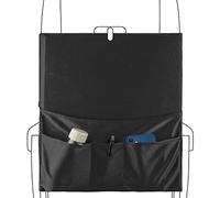 Linkidea Funda para bandeja de avión con bolsillos, organizador de respaldo de asiento y almacenamiento para artículos personales, prácticos artículos esenciales sanitarios de viaje para volar (negro)