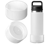 Linkidea Funda para botella de agua compatible con YETI Rambler Bottle 767.1 g, Yonder 963.9 g, protector de silicona antideslizante para botella de agua (transparente, paquete de 2)
