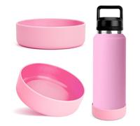 Linkidea - Funda Protectora para Botella de Agua Compatible con Yeti Rambler de 26 oz y Yonder de 34 oz, Funda Protectora de Silicona Antideslizante para Botella de Agua (Rosa Claro)