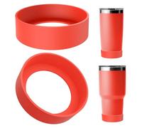 Linkidea Funda protectora para botellas de agua,compatible con vasos YETI Rambler de 20oz/30oz y tazas de viaje de 20oz/30oz.Funda antideslizante de silicona para la base de la botella (paquete de 2)