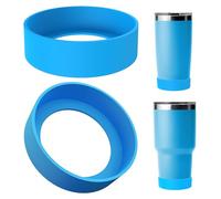 Linkidea Funda protectora para botellas de agua,compatible con vasos YETI Rambler de 20oz/30oz y tazas de viaje de 20oz/30oz.Funda antideslizante de silicona para la base de la botella (paquete de 2)