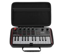 Linkidea Funda rígida compatible con Akai Professional MPK Mini MK3-25-Key Ultra-Portable USB MIDI Drum Pad y bolsa de transporte para controlador de teclado (gris oscuro)