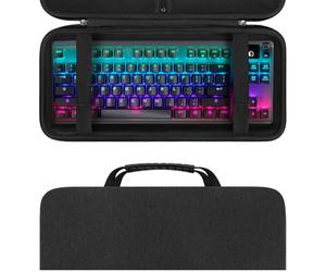 Linkidea Funda rígida de Viaje Compatible con Teclado TKL Tenkeyless inalámbrico/con Cable, Funda de Transporte para Teclado de computadora de 87 Teclas, Bolsa Protectora de Almacenamiento