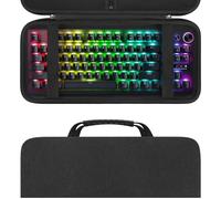 Linkidea Funda rígida de viaje para teclado TKL Tenkeyless, computadora de 87 teclas inalámbricas/con cable, funda protectora de almacenamiento, compatible con teclado Razer Huntsman V2 TKL Tenkeyless