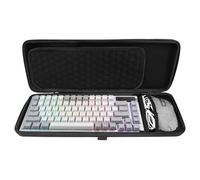 Linkidea Funda rígida de viaje para teclado y mouse compacta al 75%, funda de transporte para teclado inalámbrico o con cable de 84 teclas, compatible con ASUS ROG Azoth 75%