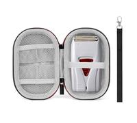 Linkidea Fundas de Almacenamiento de Carcasa rígida para pequeñas afeitadoras eléctricas con Bolsillo de Malla, para Viaje/portátil, Compatible con afeitadoras de lámina Mini/Bolsillo (Negro)