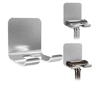 Linkidea - Juego de 2 afeitadoras de seguridad para ducha montadas en la pared, soporte de gancho autoadhesivo para afeitadora, compatible con Vikings, seguridad de doble filo Merkur