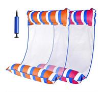 Linkidea - Juego de 2 flotadores de Piscina para Adultos, Flotador de Agua para Adultos, Hamaca Multiusos 4 en 1, Flotador para Tumbona de Piscina con Bomba infladora