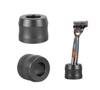 Linkidea Juego de 2 soportes para rasuradora de aleación de aluminio, diámetro de abertura 0,86" (22 mm) - soporte de afeitado para hombres para encimeras baño, compatible con Gillette Fusion 5 Power
