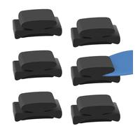 Linkidea Juego de 6 soportes de goma para guitarra, bajo, ukelele (negro), adecuado para pickholes delgados