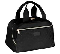 Linkidea Lonchera aislada para mujeres y hombres, lonchera de gran capacidad, reutilizable, a prueba de fugas, para el trabajo, picnic, viajes (Negro)