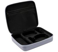 Linkidea organizador de viaje rígido para herramientas de belleza de mano, caja de transporte portátil con bolsillo de malla, estuche protector compacto (Azul)