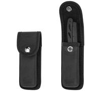 Linkidea Pack de 2 Estuches para navajas Rectas, Bolsa de Viaje de Nailon para shavette Plegable de barbero y navajas manuales, Funda Protectora (Negro/Solo Estuche vacío)