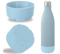 Linkidea - Pack de 2 fundas para botellas de agua compatibles con botellas de cola ORIGINAL, BJPKPK y MIRA Cascade de 17 oz (Azul Claro)