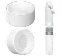 Linkidea - Pack de 2 fundas para botellas de agua compatibles con Stanley Quick Flip GO de 24 oz y IceFlow Fast Flow de 16 oz. Protector de silicona para la parte inferior de la botella