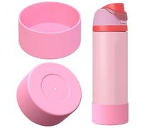 Linkidea - Pack de 2 Protectores de Silicona para Botellas de Agua compatibles con Owala FreeSip/Twist/Potter de 24 oz (Rosa Claro)