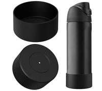 Linkidea - Pack de 2 protectores de silicona para botellas de agua compatibles con Owala FreeSip/Twist/Potter de 24 oz (negro)