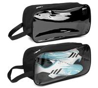 Linkidea Paquete de 2 bolsas de transporte para zapatos de fútbol, bolsa de almacenamiento para tacos de fútbol, se adapta a zapatos de fútbol de talla 13 de EE. UU., bolsa de lona compacta con diseño