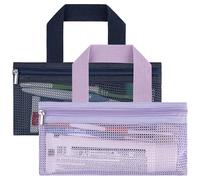 Linkidea Paquete de 2 bolsas de viaje para cepillo de dientes manual, bolsas de transporte de malla portátiles con cremallera para pasta de dientes, compatible con Colgate Extra Clean, Oral-B